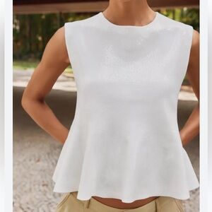 Zara NWT sequin knit peplum top 2142/033